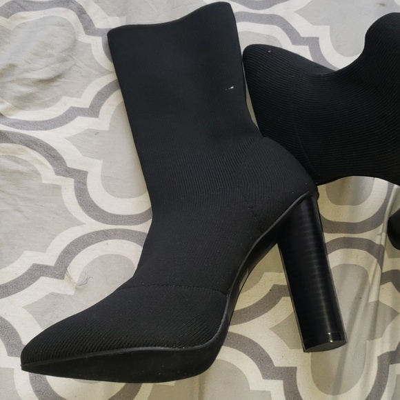 Black Sock Ankle Boots - Picture 5 of 5